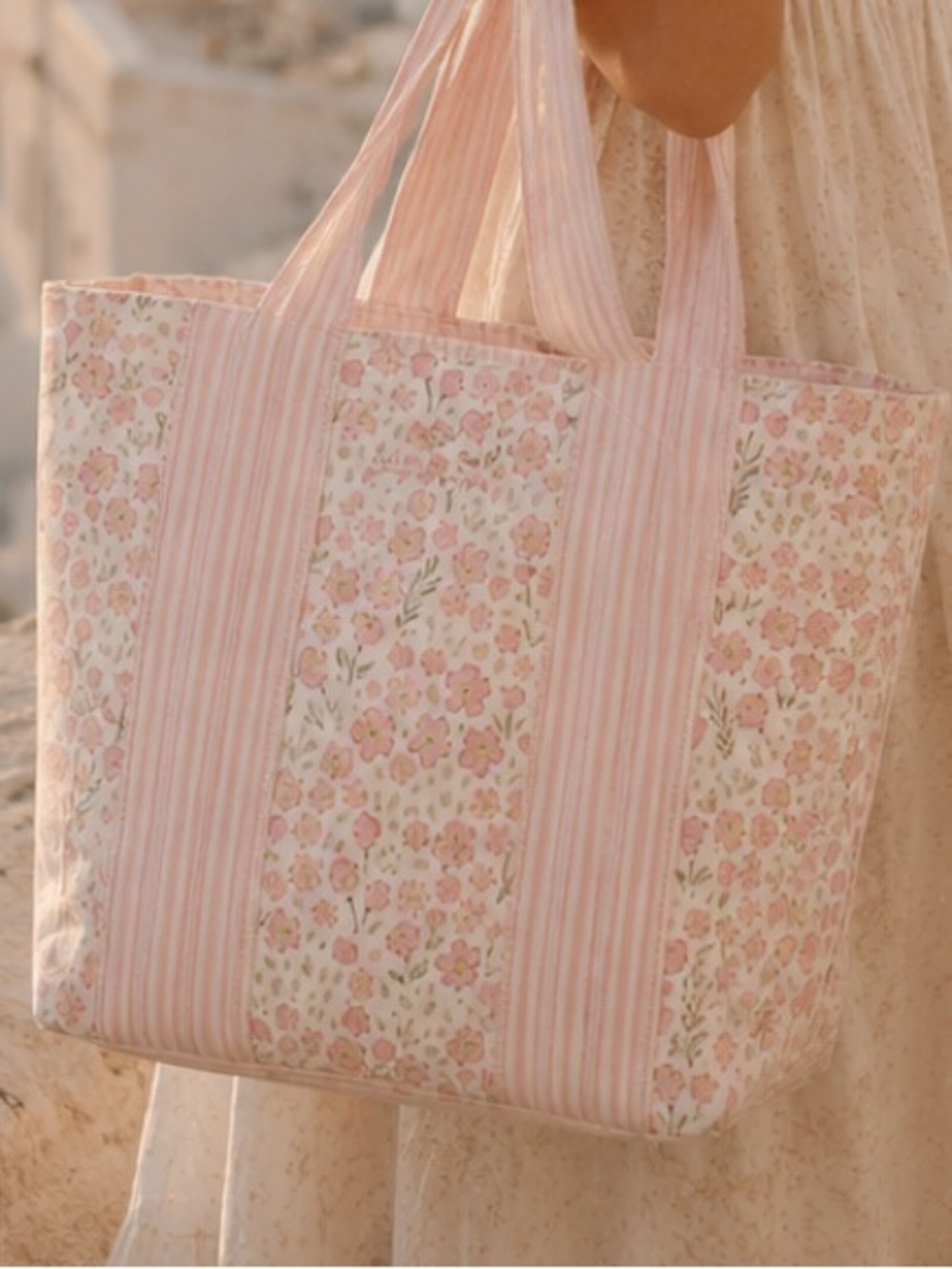 Nanette Lepore | “Pretty Petals-Pink Gingham” Bow-Accent Tote 🌸 - Picture 3 of 15